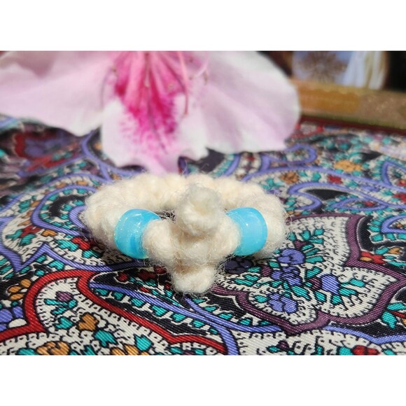 Handmade Mini Chotki Finger Prayer Rope 12 Knot Shetland Wool Orthodox Christian - Picture 3 of 5